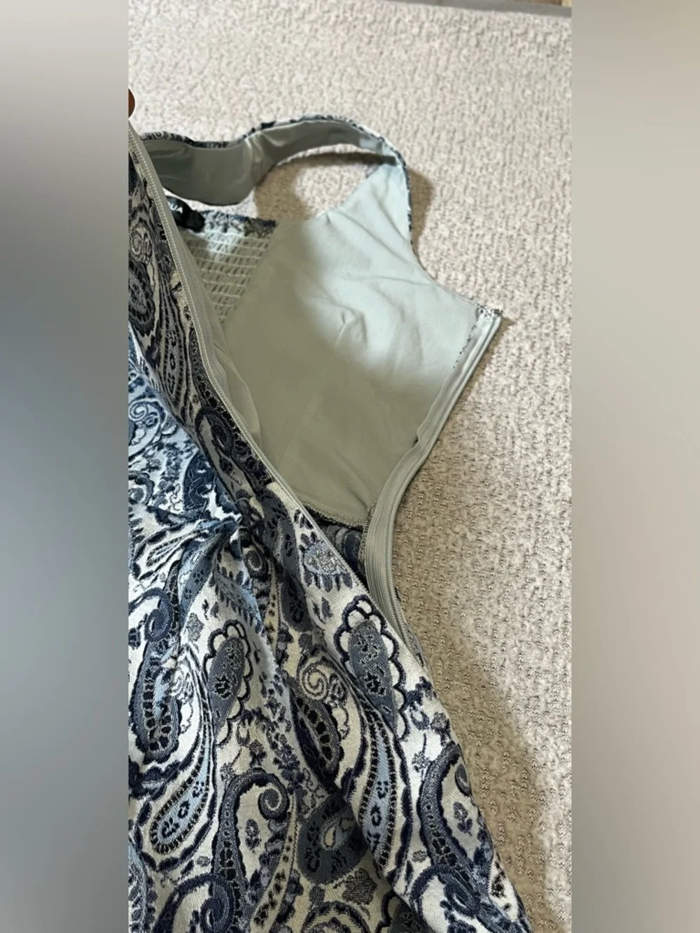 AQUA Paisley Square Neck Mini Dress Size Medium